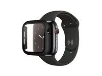 PanzerGlass Full Protection pro Apple Watch 4/5/6/SE 44mm (ochranné sklo + černý rámeček chránící celé tělo hodinek - stačí nacvaknout - bez lepení)