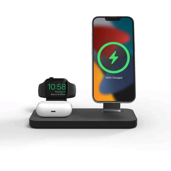 Mophie Snap+ 3v1 bezdr. nabíjecí stojan - černá