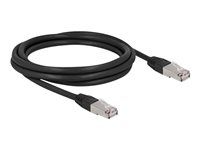 Patch kabel - RJ-45 (M) do RJ-45 (M) - 2 m - 7 mm - S/FTP - CAT 6a - neobsahuje halogen, venkovní - černá