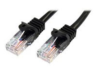 Patch kabel - RJ-45 (M) do RJ-45 (M) - 2 m - UTP - CAT 5e - lisovaný, provedení bez hrbolků - černá