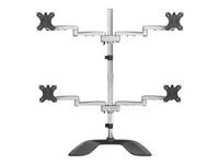 Heavy-duty VESA Mount (ARMQUADSS) - Stojan - nastavitelné rameno - pro 4 monitory - hliník, ocel - velikost obrazovky: 32" - stolní stojan