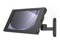 Montážní sada (kryt, polohovatelný držák) - odkrytá přední/zadní kamera a senzory - pro tablet - uzamykatelný - kovový rám - černá - velikost obrazovky: 11" - montáž na stěnu - pro Samsung Galaxy Tab A9+