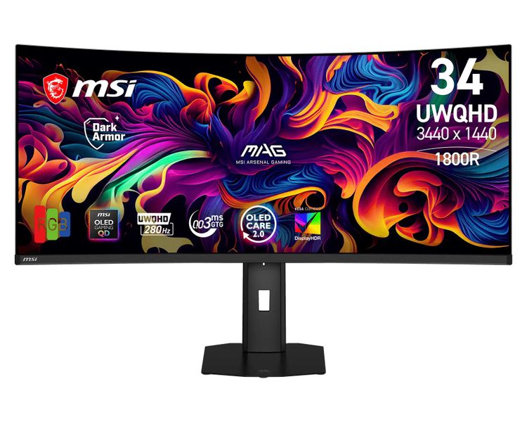 MSI MAG/341CQP X28/34"/QD-OLED/UWQHD/280Hz/0,03ms/Černá/3R