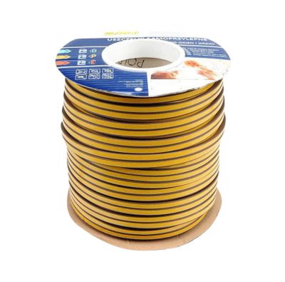 Těsnění do oken a dveří samolepicí 9x7,4mm TYP D hnědé 100m
