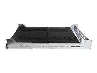 Startech 2U Vented Sliding Server Rack Shelf w/ Cable Management Arm - 27.7 to 31.6in Adjustable Mounting Depth - 50lb - 24in Deep - Police skríne - cerná - 2U - 19" - pro P/N: RK1233BKM, RK2433BKM, RK2537BKM, RK3236BKF, RK4236BKB, RK4242BK24, RK4242BK30