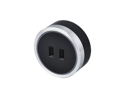 Zásuvkový modul Viking A50SB, stříbrno-černá/výstupy - 1xUSB-A/výkon až 2500W/230V,16A,50Hz