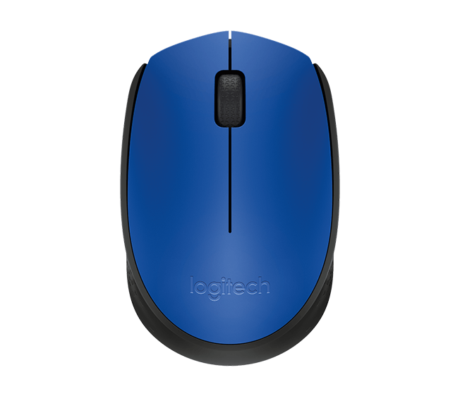 Logitech M171/Kancelářská/Optická/1 000 DPI/Bezdrátová USB/Černá-modrá
