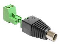 Adaptér napájení - svorkovnice se 2 piny (F) do DC jack 2.1 mm (F)