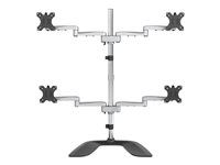 Heavy-duty VESA Mount (ARMQUADSS) - Stojan - nastavitelné rameno - pro 4 monitory - hliník, ocel - velikost obrazovky: 32" - stolní stojan