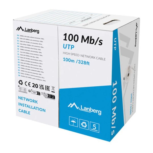 Lan kábel CAT.6A uftp 305 solid cu lszh grey cpr