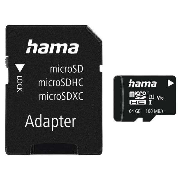 HAMA microSDXC 64 GB 100 MB/s Class 10 UHS-I