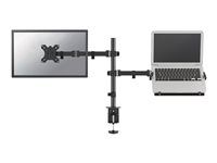 Montážní sada - plný pohyb - pro LCD displej / notebook - černá - velikost obrazovky: 10"-32" - upevnění svorkou, průchodka, upevnitelné na stůl