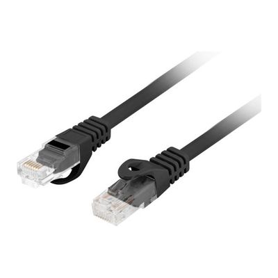 Patchcord CAT.6 utp lszh cu 0.25m black fluke pass