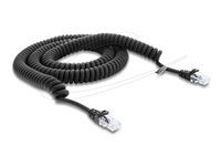 Delock - Patch kabel - RJ-50 (M) do RJ-50 (M) - 3 m - 5 mm - CAT 5e - spirálový - cerná