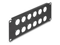 10? D-Type Patch Panel 12 port 2U black