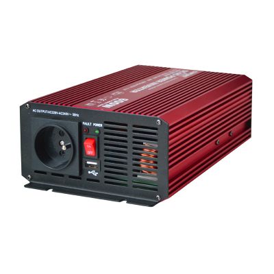 Měnič napětí CARSPA P600 12V/230V 600W čistá sinusoida USB