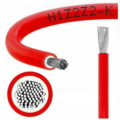 Solární kabel 10mm2, 1500V, červený, 500m