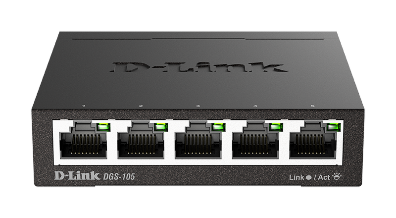 D-Link DGS-105 kovový 5-port 10/100/1000 Switch