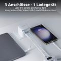 INTENSO W65ACIC GaN, USB-A/C, Nabíječka, 65W, bílá
