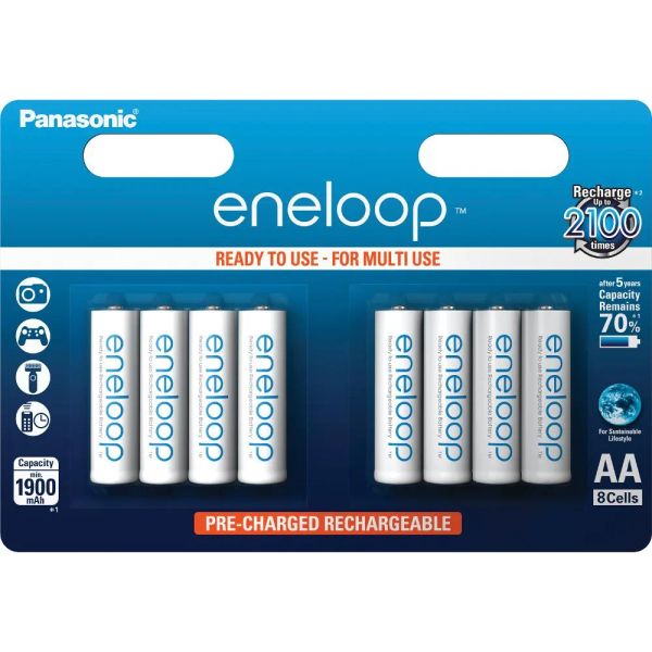 Panasonic Eneloop AA baterie 1900mAh nabíjecí Ni-MH 16 kusů