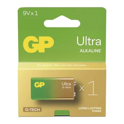 Baterie 6F22 (9V) alkalická GP Ultra 9V 1ks