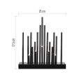 LED svícen černý, 27,5 cm, 3x AA, vnitřní, teplá bílá, časovač