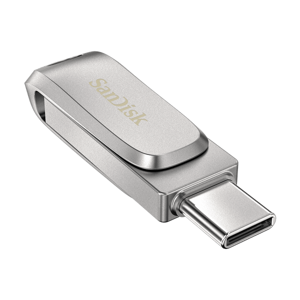 SanDisk Ultra Dual Drive Luxe/1TB/USB 3.1/USB-A + USB-C/Strieborná
