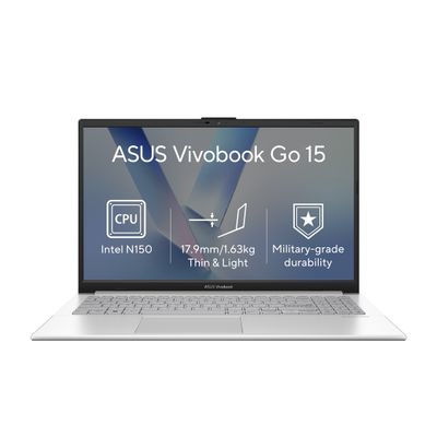 ASUS Vivobook Go 15/E1504TA-BQ163W/N150/15,6"/FHD/8GB/128GB/Intel int/W11H/Silver/2R