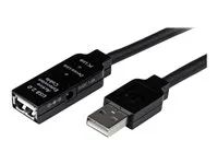M/F - 15 meter USB 2.0 Repeater Cable Cord - USB A Male to USB A Female - 15 m, Black (USB2AAEXT15M) - Prodlužovací šňůra USB - USB (F) do USB (M) - USB 2.0 - 15 m - aktivní - černá - pro P/N: SVA5H2NEUA, UUSBOTG