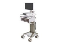Vozík - Electric Lift - pro LCD displej / PC vybavení - uzamykatelný - zdravotní - bílá, teplá šedá - velikost obrazovky: až 27" - 320 Wh - lithium-železo-fosfátové - kompatibilní s TAA