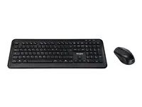 Klávesnice a sada myši - kombinace - full size - bezdrátový - 2.4 GHz - AZERTY - francouzská - černá