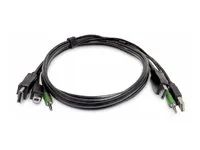 StarTech - Kabel klávesnice / videa / myši (KVM) - kompatibilní s TAA - USB typ A, audio jack 3,5 mm, DisplayPort (M) do USB Type B, audio jack 3,5 mm, DisplayPort (M) - 1.8 m