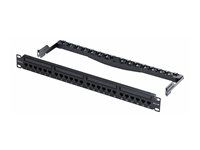 24 Port 1U Feed Through Patch Panel - C6PANELUTP241UFT