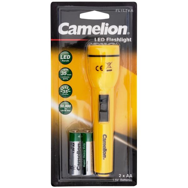 CAMELION Baterka 1LED FL1L2AAB2R6P, žlutá