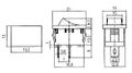 Přepínač kolébkový 2pol./2pin ON-OFF 250V/6A černá 0-I