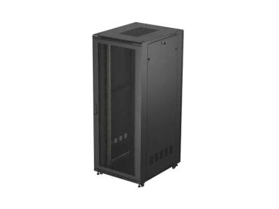 19" Volně stojící racková skříň 42u/800x1000 (flat pack) se síťovými dveřmi černá lanberg