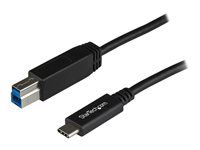 StarTech USB C to USB B Printer Cable - 1m / 3 ft - Superspeed - USB 3.1 - 10Gbps - USB C Printer Cable - USB Type C to Type B (USB31CB1M) - USB kabel - USB-C (M) do USB Type B (M) - USB 3.1 - 1 m - cerná - pro P/N: PEXUSB311AC3, PEXUSB312C3, SV231DHU34K6, SV231HU34K6, SV231QDPU34K, SV431HU34K6