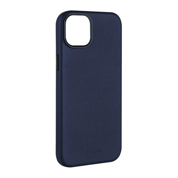 FIXED MagLeather kožený kryt iPhone 15, modrý