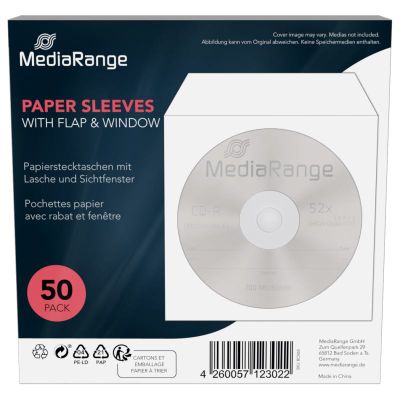 MEDIARANGE Obal na CD/DVD pap 1 bal (50 ks), okno