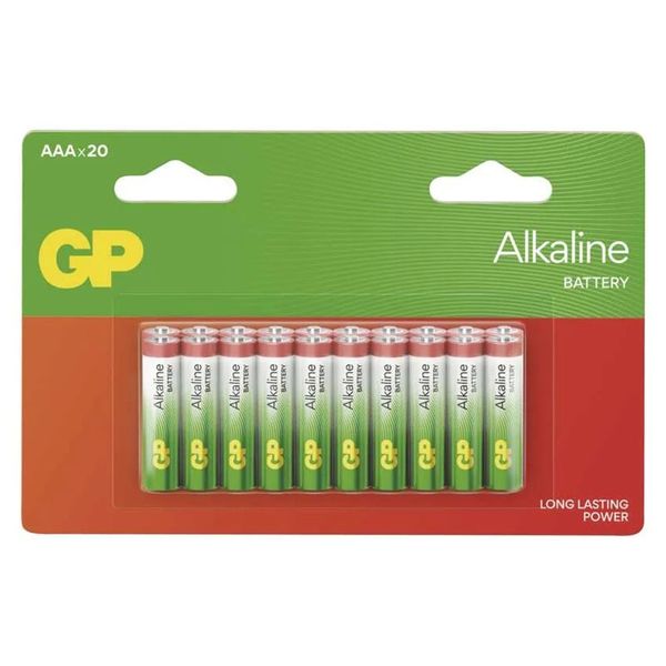 Baterie AAA (R03) alkalická GP Alkaline 20ks