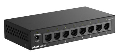D-Link DES-108/V/E kovový 8-port 10/100 switch