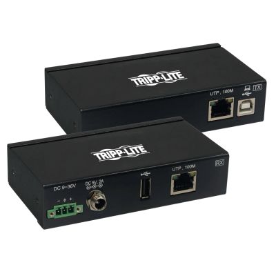 Extender, 1-port USB 2.0 přes Cat6, ESD ochrana, PoC, průmyslový, možnost montáže, 100mm