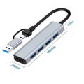 MEGATECH, 4x USB (2,3) Hub, USB-C/USB-A