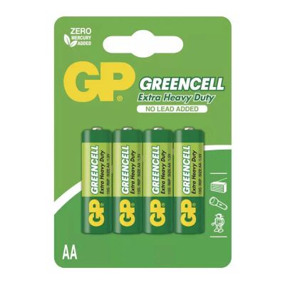 Baterie AA (R6) Zn-Cl GP Greencell 4 ks / blistr
