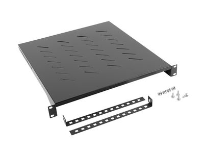 Lanberg 19" pevná police 1u/483x500mm max. nosnost do 25 kg černá