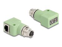 M12 Adapter X-coded 8 pin female to RJ45
