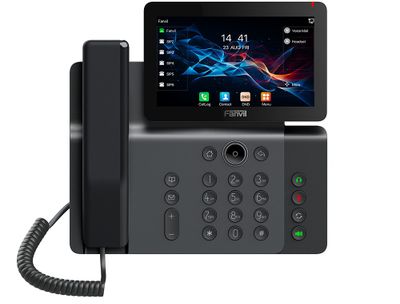 Fanvil V66 SIP telefon, 7" bar.disp., WiFi, BT, dual Gbit, PoE, H.264