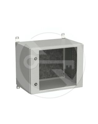 Rozvadeč nástěnný venkovní LC-20 9U 600x400 prosklené dveře 2x1bodový zámek LC-20-9U-64-11-G