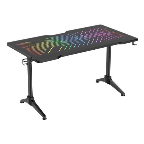 DELTACO GAM-150 DT420 RGB, Herní stůl, černý