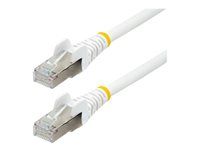 White - Low Smoke Zero Halogen (LSZH) - 10GbE 500MHz 100W PoE++ Snagless RJ-45 w/Strain Reliefs S/FTP Network Patch Cord - Patch kabel - RJ-45 (M) do RJ-45 (M) - 2 m - S/FTP - CAT 6a - IEEE 802.3bt - neobsahuje halogen, lisovaný, provedení bez hrbolků, licna - bílá